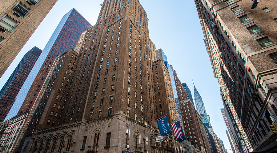 tall building in city skyline