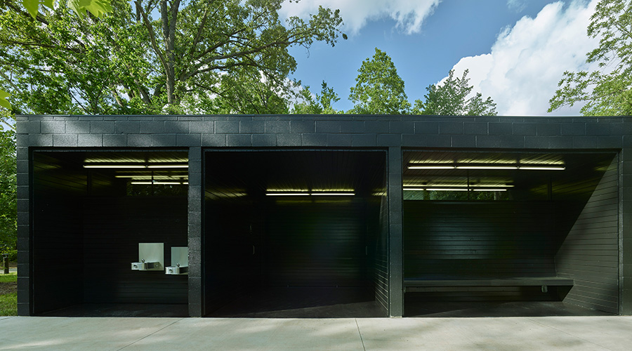 black exterior of a building