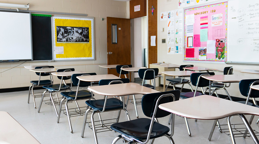 school classroom desks