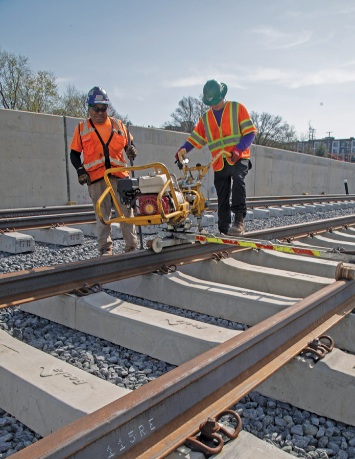 Testing of the light rail line