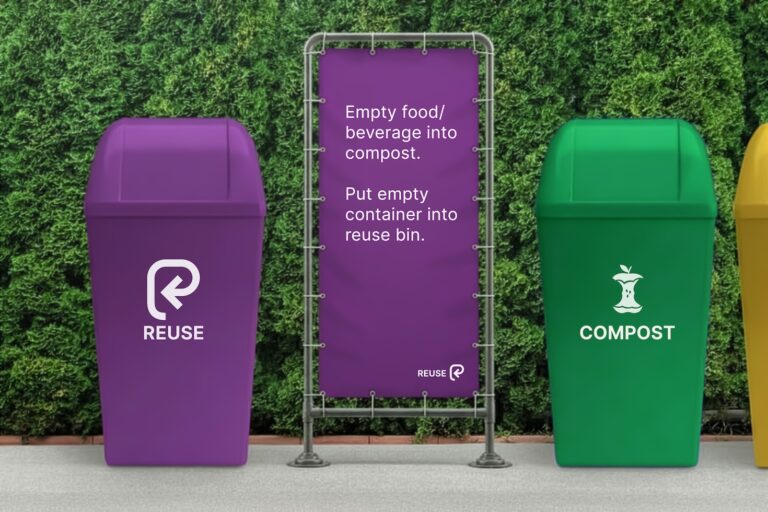 This new symbol indicates a bottle, cup or container is reusable